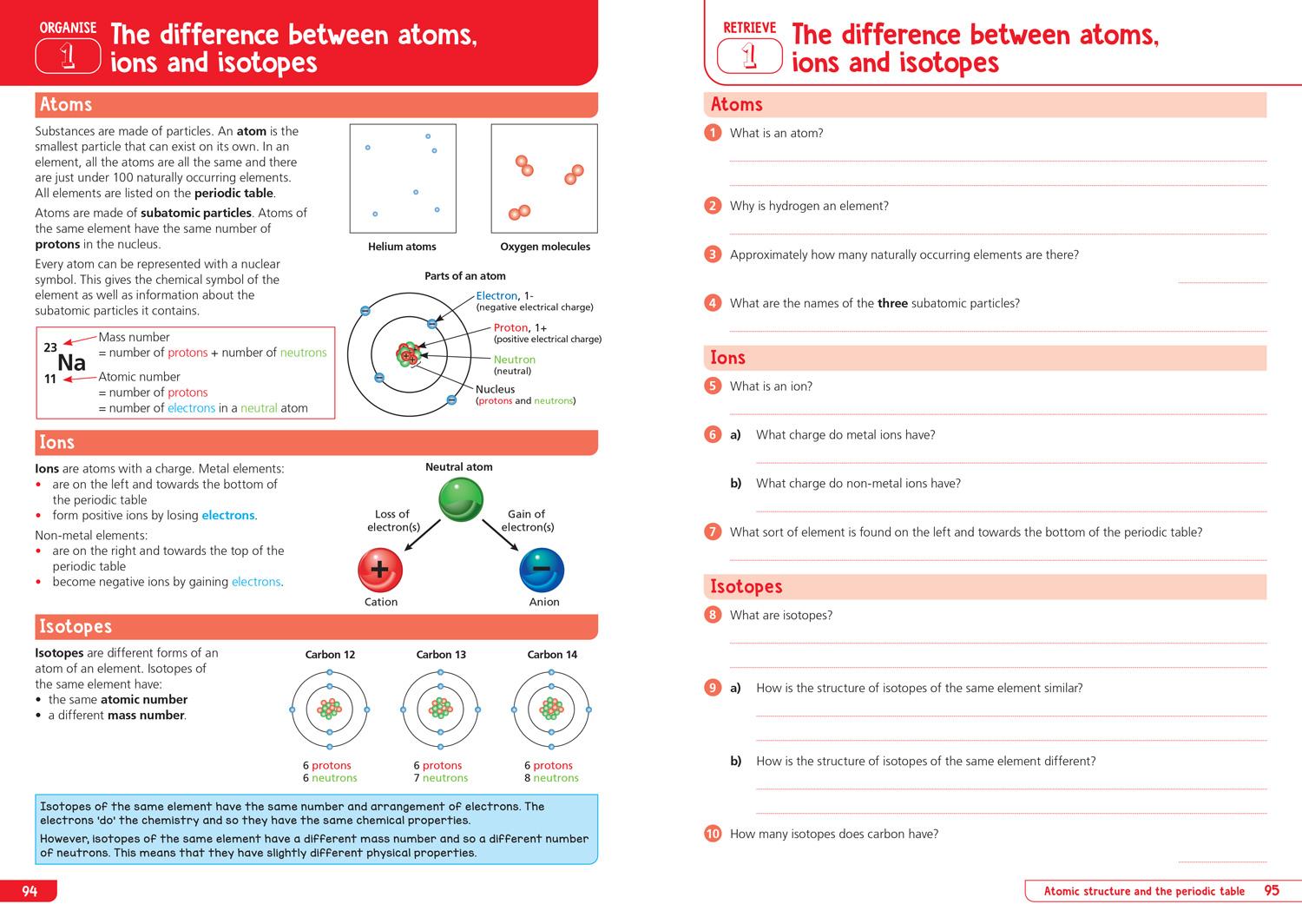 Beispielinhalt (Bild) Collins GCSE Science 9-1: Aqa GCSE 9-1 Combined Science Trilogy Foundation