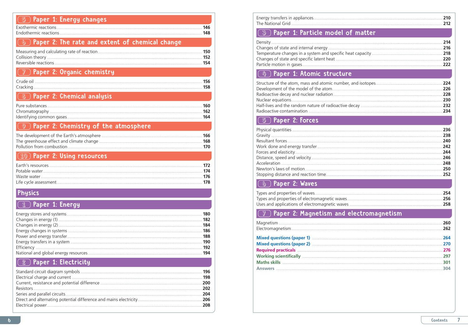 Beispielinhalt (Bild) Collins GCSE Science 9-1: Aqa GCSE 9-1 Combined Science Trilogy Foundation