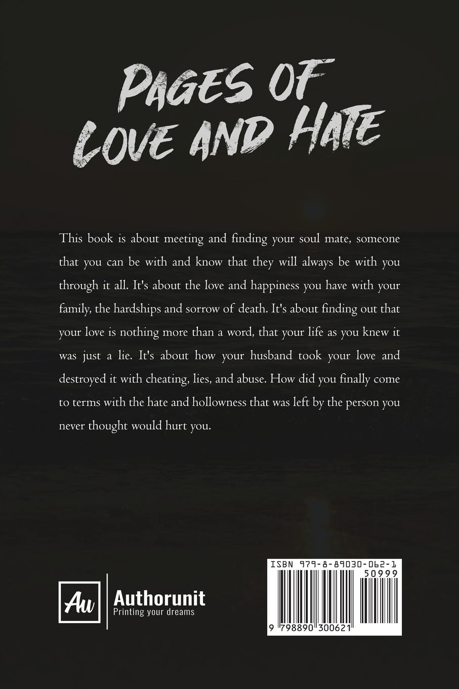 Rückseitencover Pages of Love and Hate