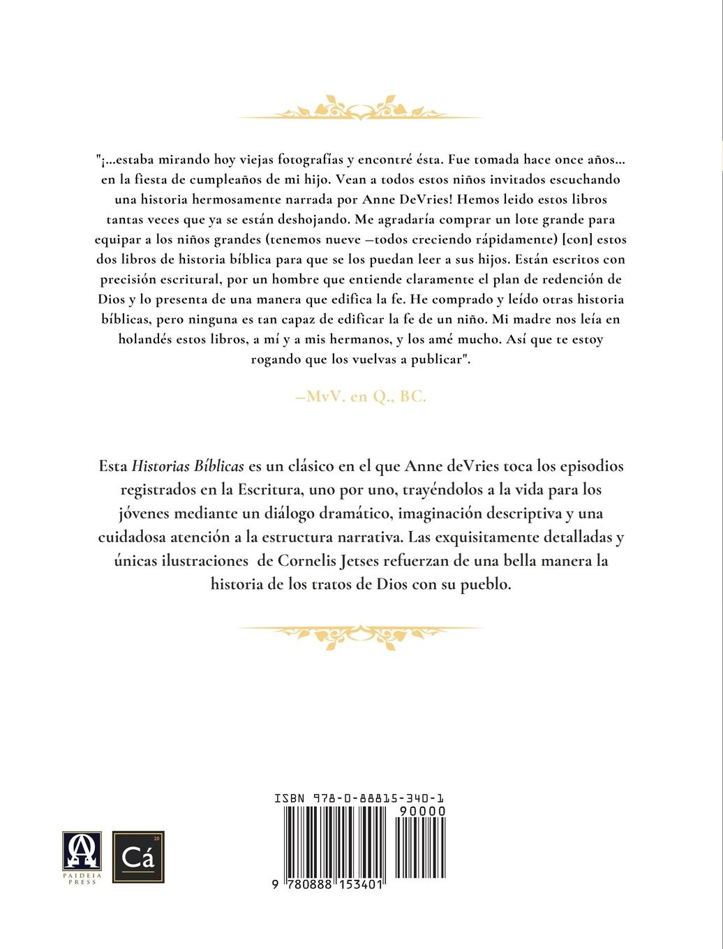 Rückseitencover Historias Bíblicas para Jóvenes