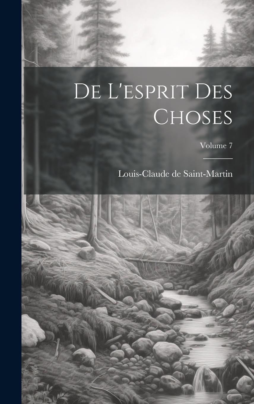 Vorderes Coverbild De L'esprit Des Choses; Volume 7