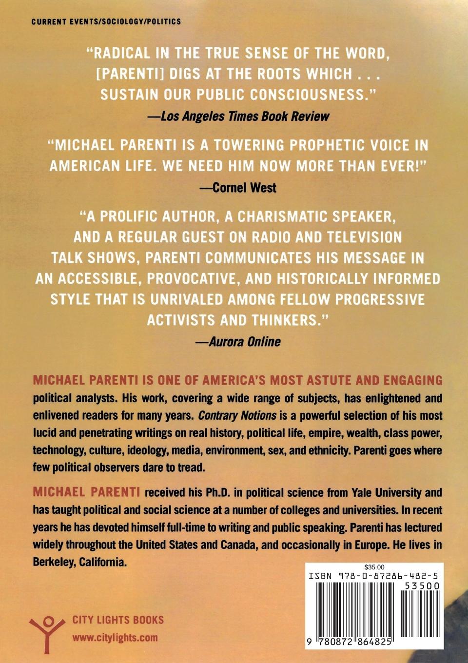 Rückseitencover Contrary Notions