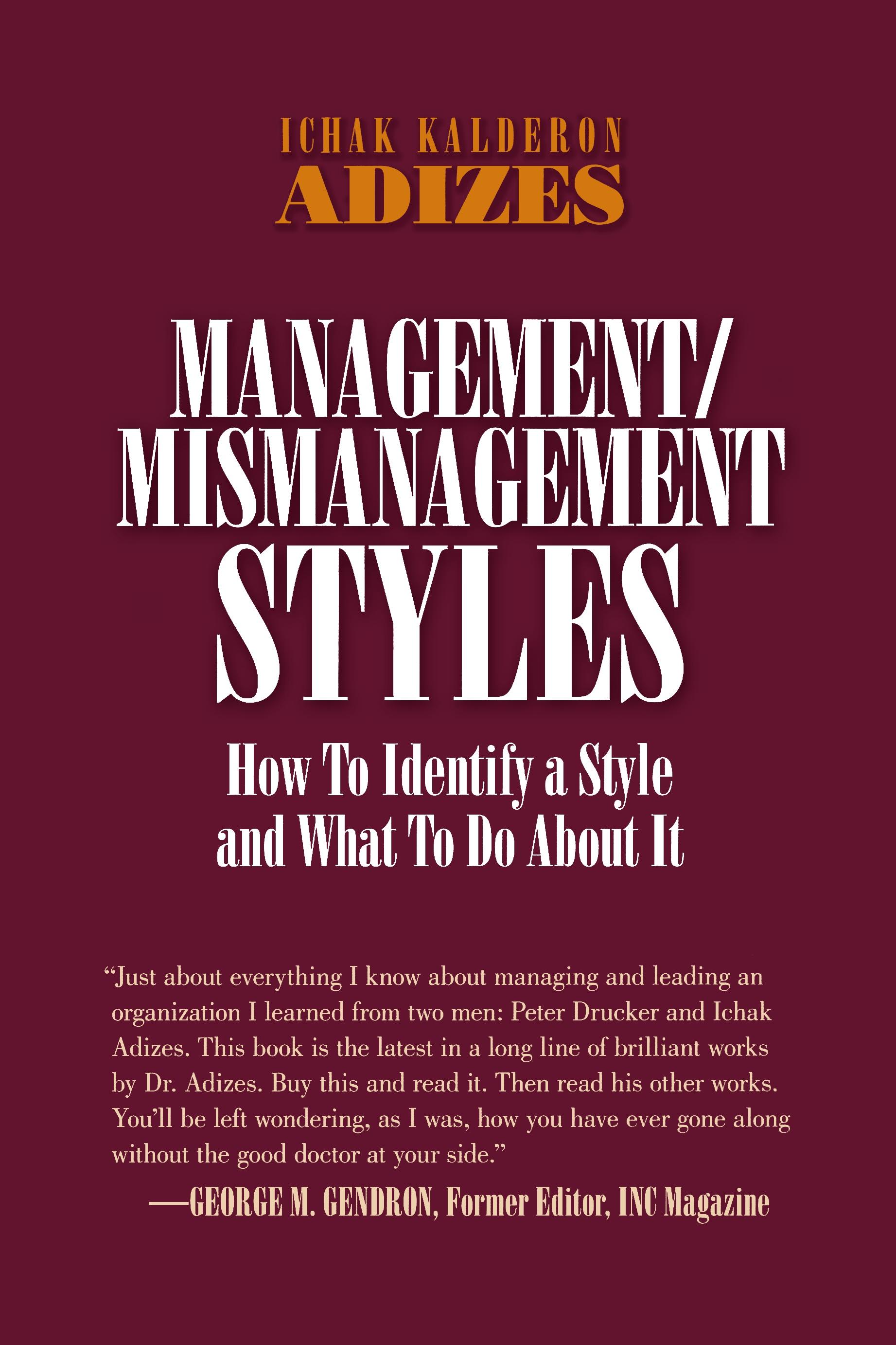 Vorderes Coverbild Management/Mismanagement Styles
