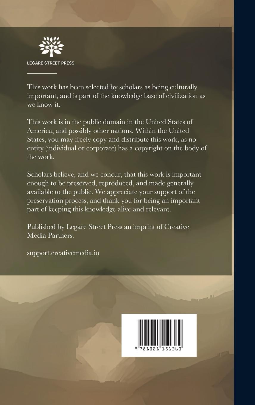 Rückseitencover History [a Lecture Delivered at Columbia University in the Series on Science, Philosophy and art, January 15, 1908]
