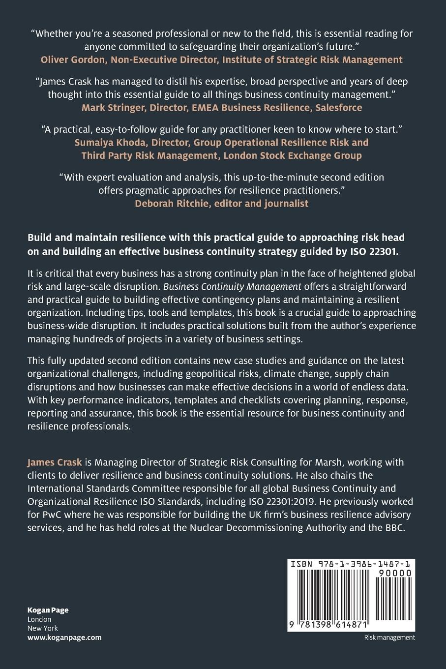 Rückseitencover Business Continuity Management