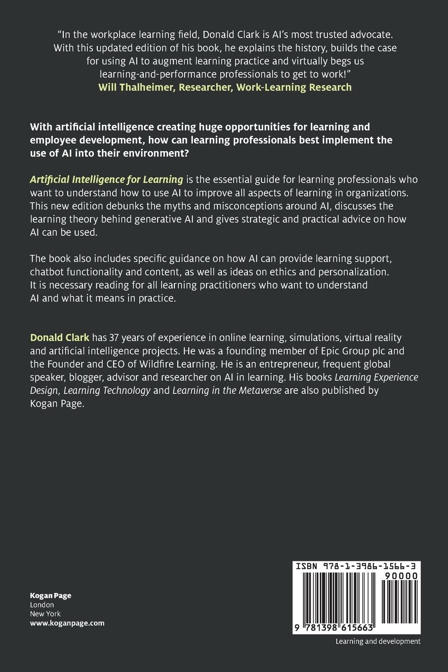 Rückseitencover Artificial Intelligence for Learning