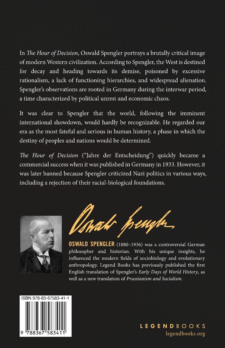 Rückseitencover The Hour of Decision