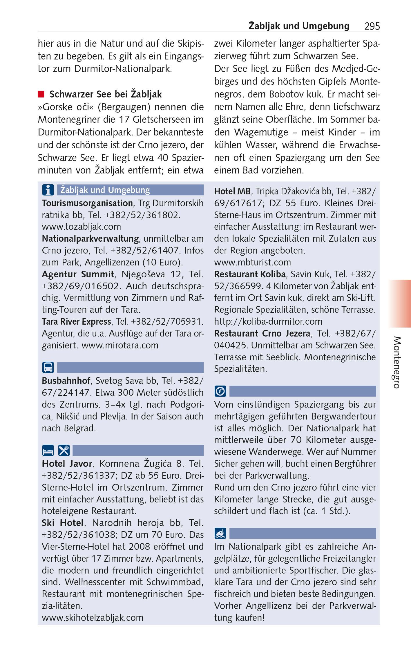 Beispielinhalt (Bild) TRESCHER Reiseführer Balkan
