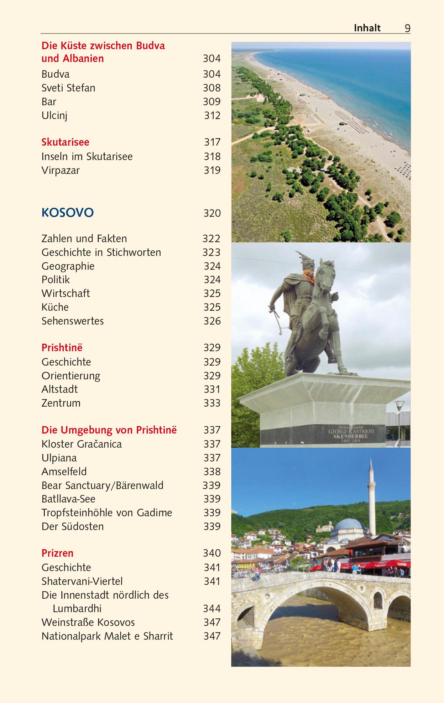 Beispielinhalt (Bild) TRESCHER Reiseführer Balkan