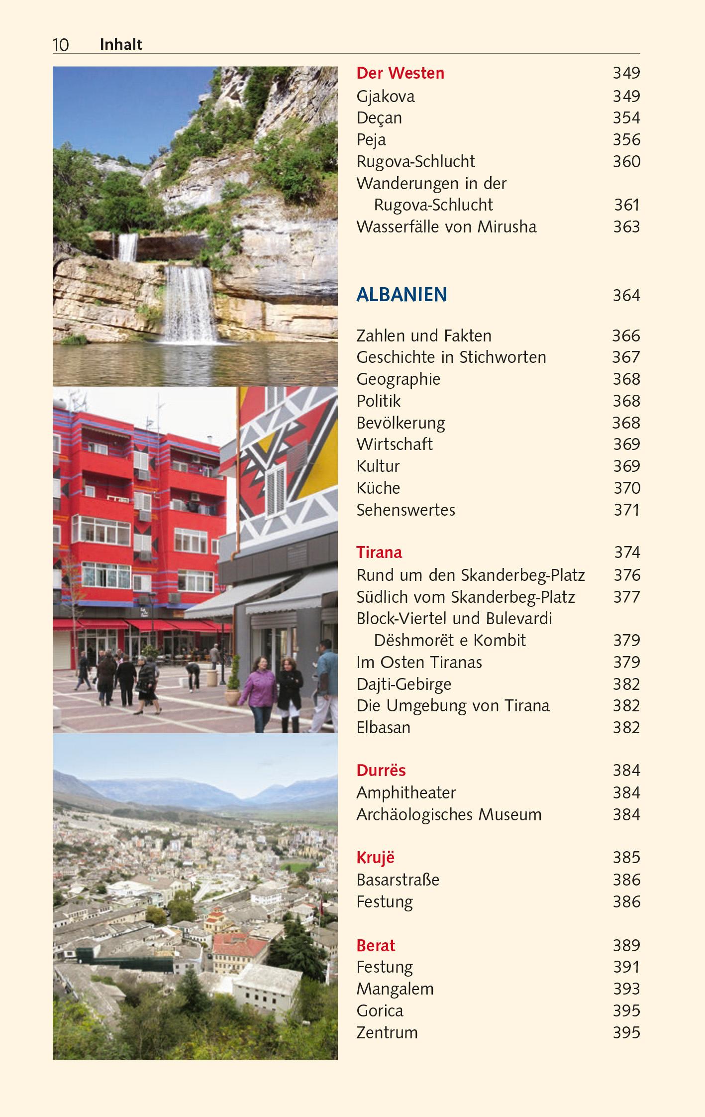 Beispielinhalt (Bild) TRESCHER Reiseführer Balkan