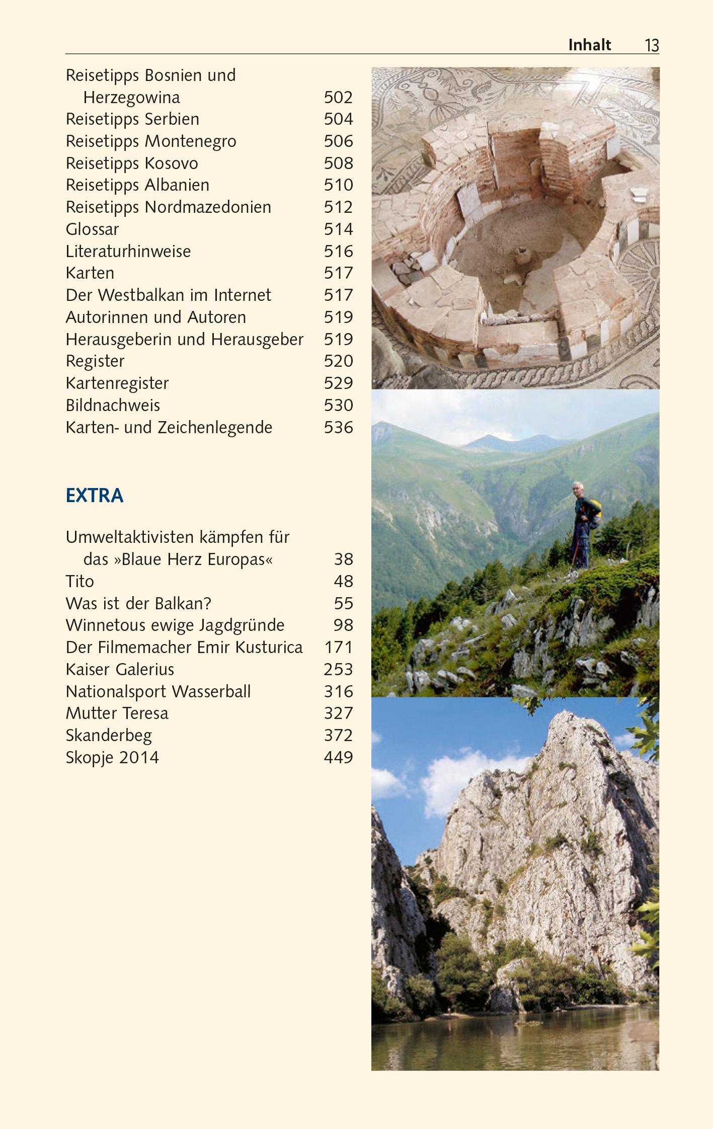 Beispielinhalt (Bild) TRESCHER Reiseführer Balkan