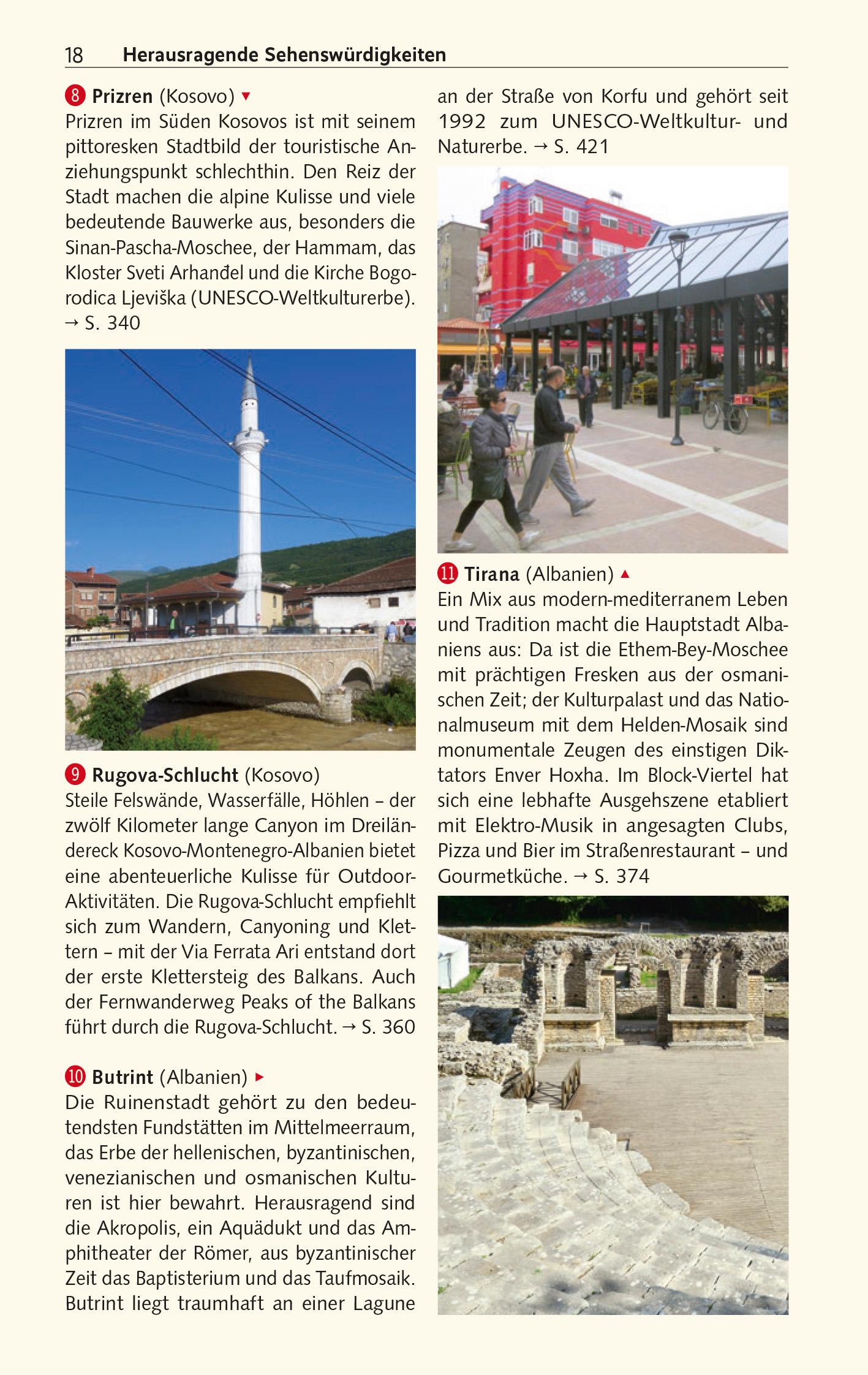 Beispielinhalt (Bild) TRESCHER Reiseführer Balkan