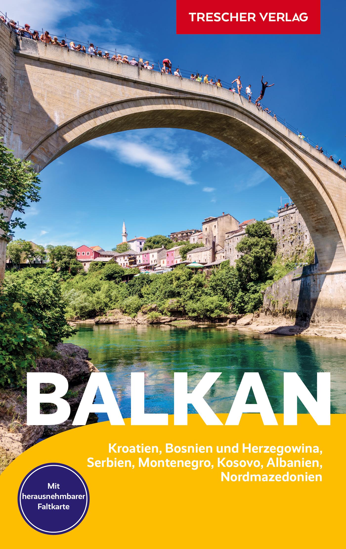 Vorderes Coverbild TRESCHER Reiseführer Balkan