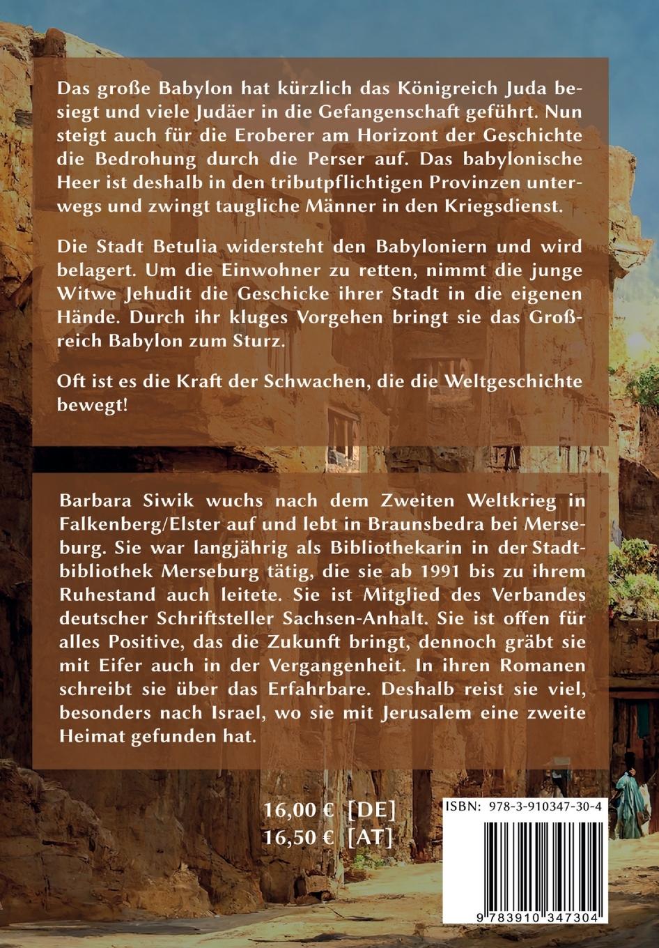 Rückseitencover Die Witwe aus Betulia