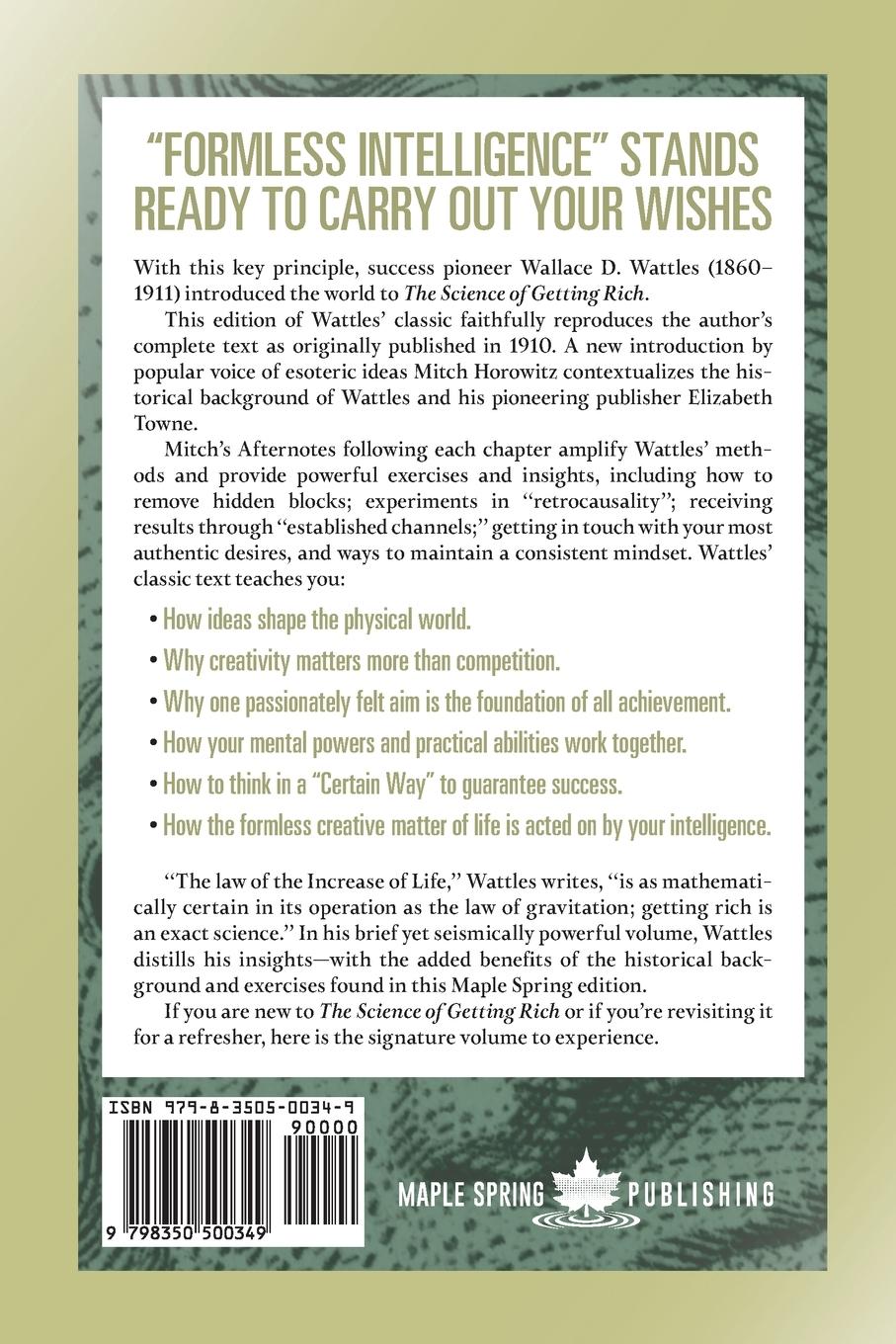 Rückseitencover The Science of Getting Rich