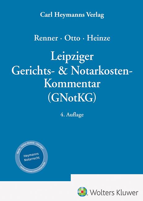 Vorderes Coverbild Leipziger Gerichts- & Notarkosten-Kommentar (GNotKG)
