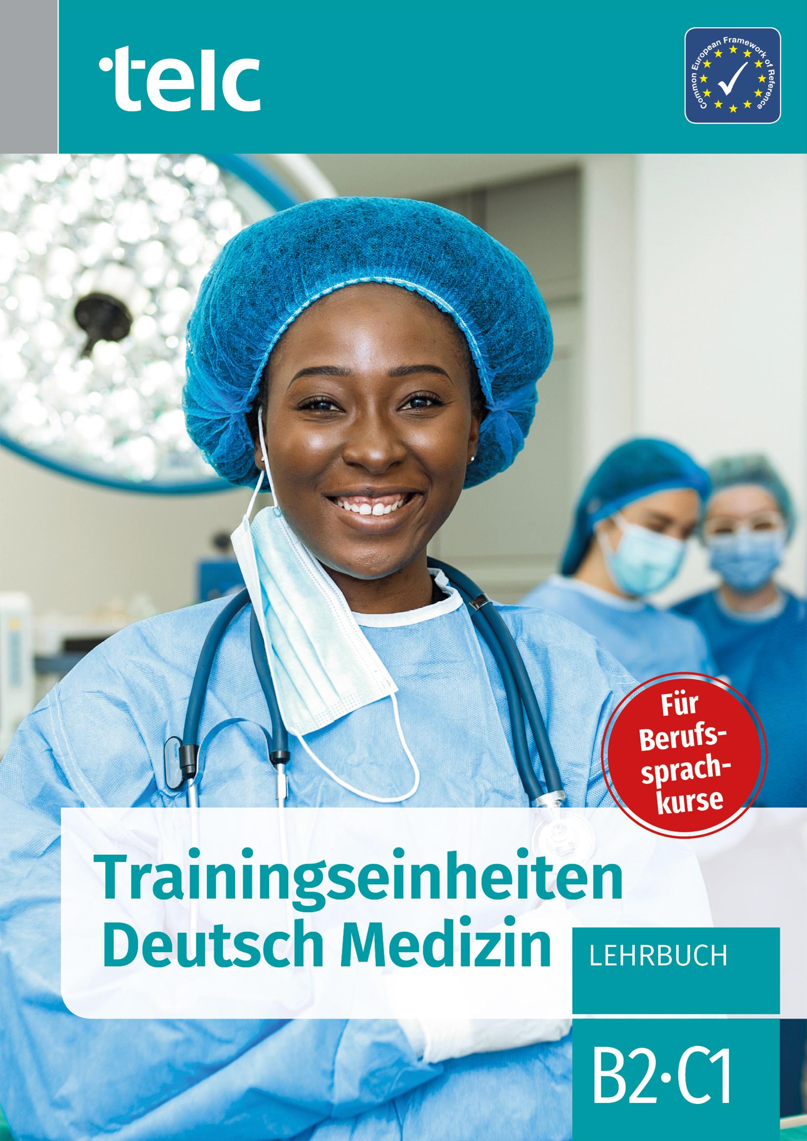 Vorderes Coverbild Trainingseinheiten telc Deutsch Medizin