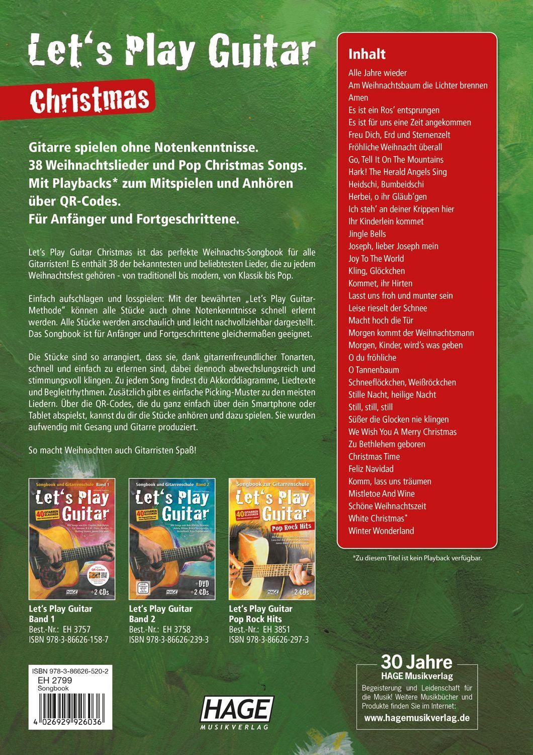 Beispielinhalt (Bild) Let's Play Guitar Christmas