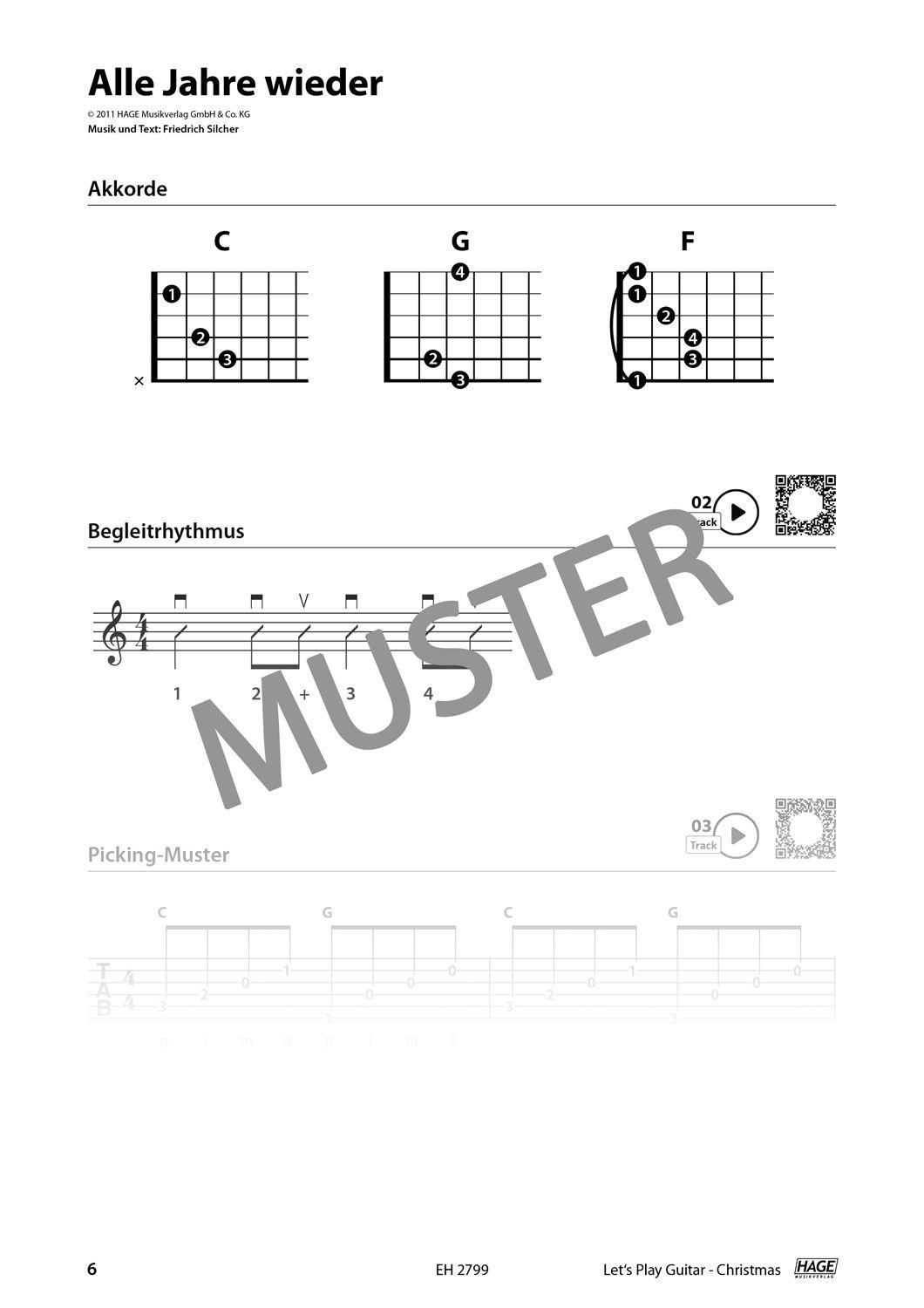 Beispielinhalt (Bild) Let's Play Guitar Christmas