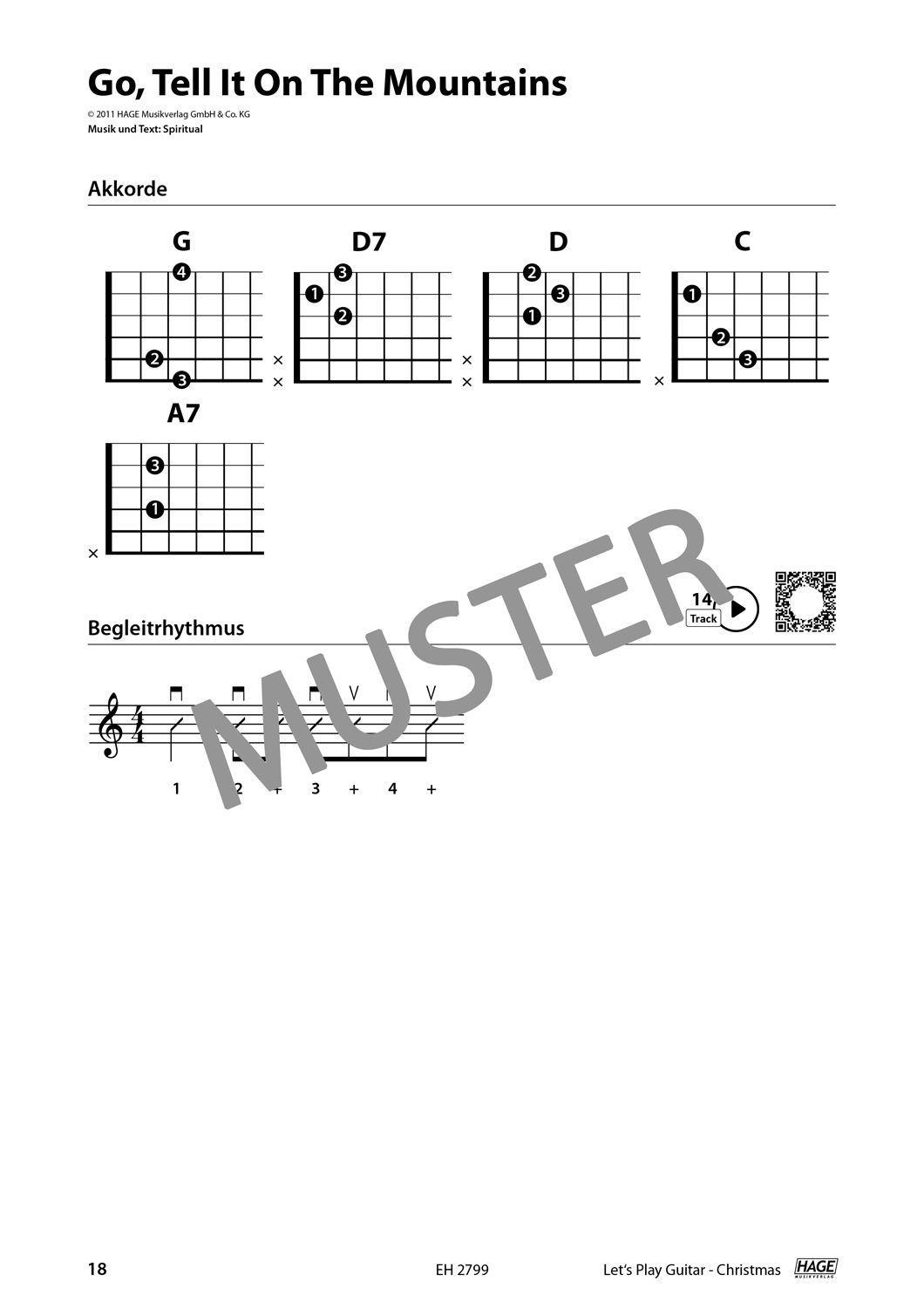 Beispielinhalt (Bild) Let's Play Guitar Christmas