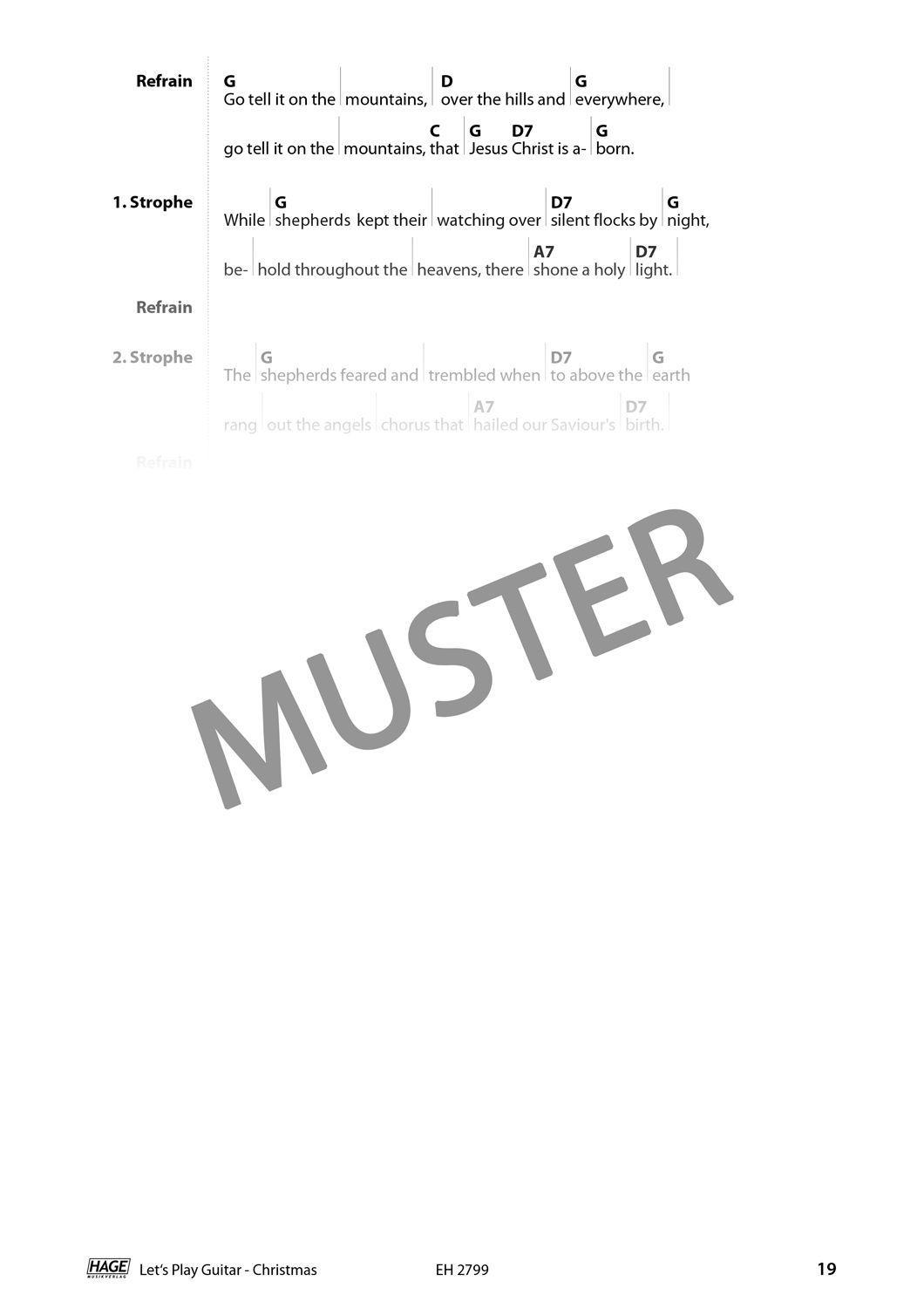 Beispielinhalt (Bild) Let's Play Guitar Christmas