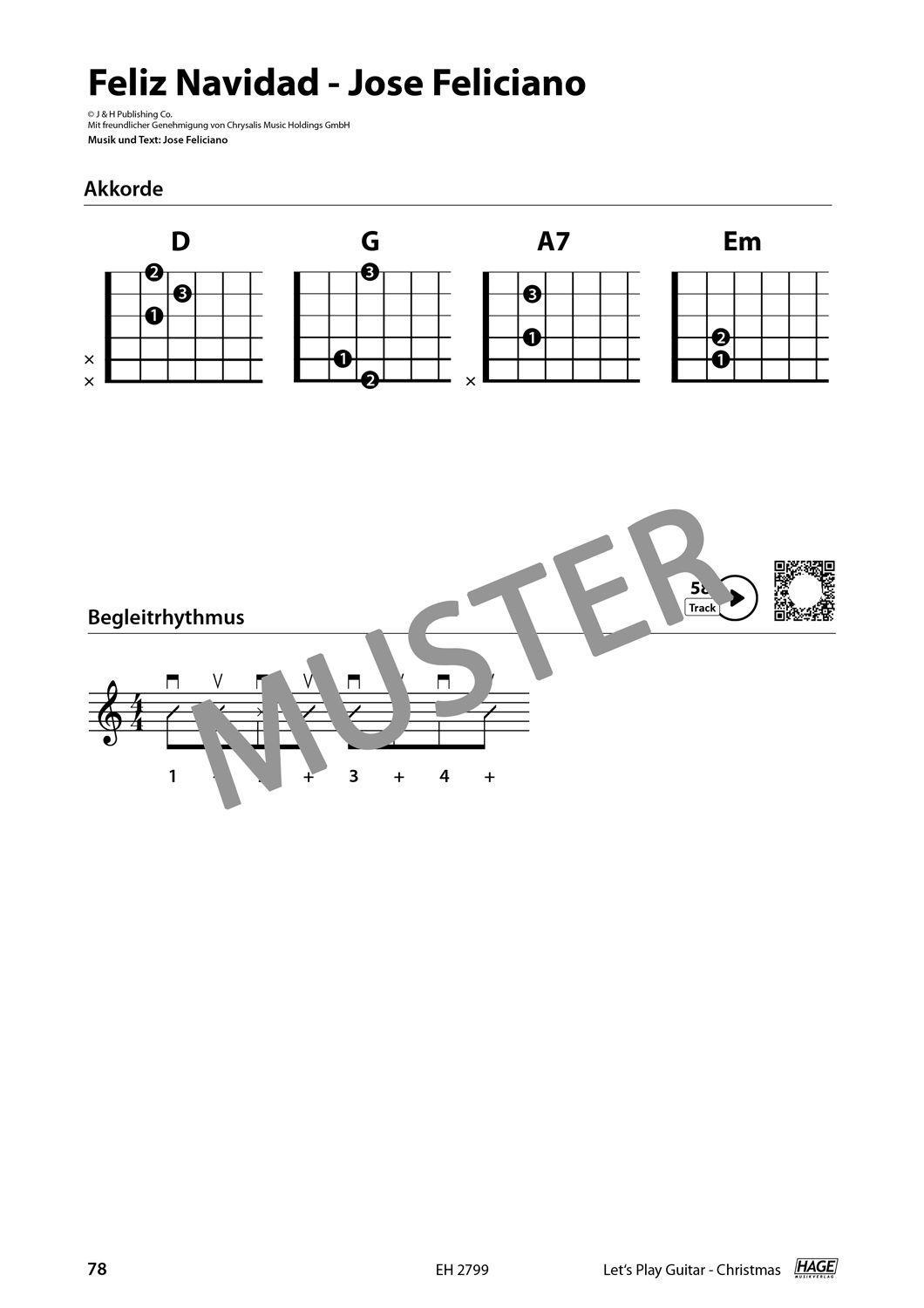 Beispielinhalt (Bild) Let's Play Guitar Christmas