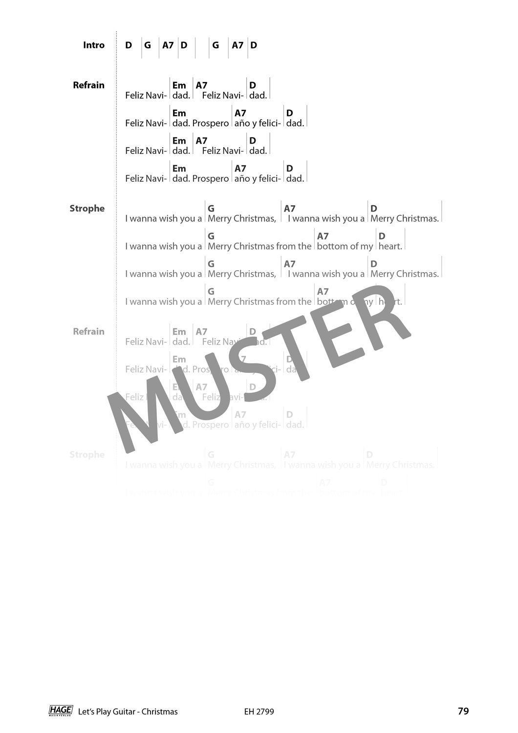 Beispielinhalt (Bild) Let's Play Guitar Christmas