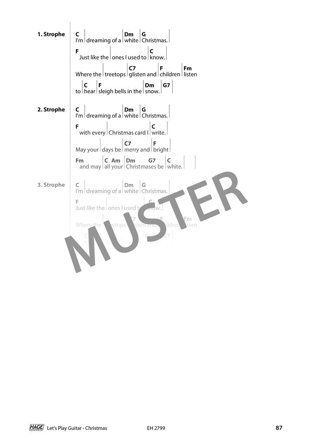 Beispielinhalt (Bild) Let's Play Guitar Christmas