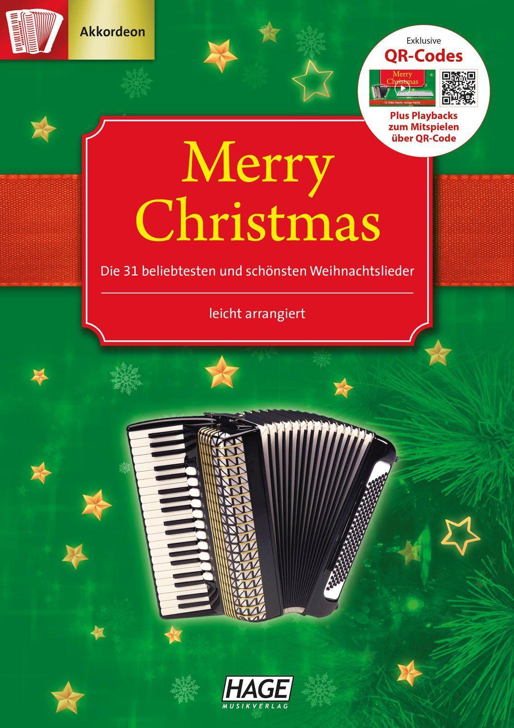 Vorderes Coverbild Merry Christmas für Akkordeon