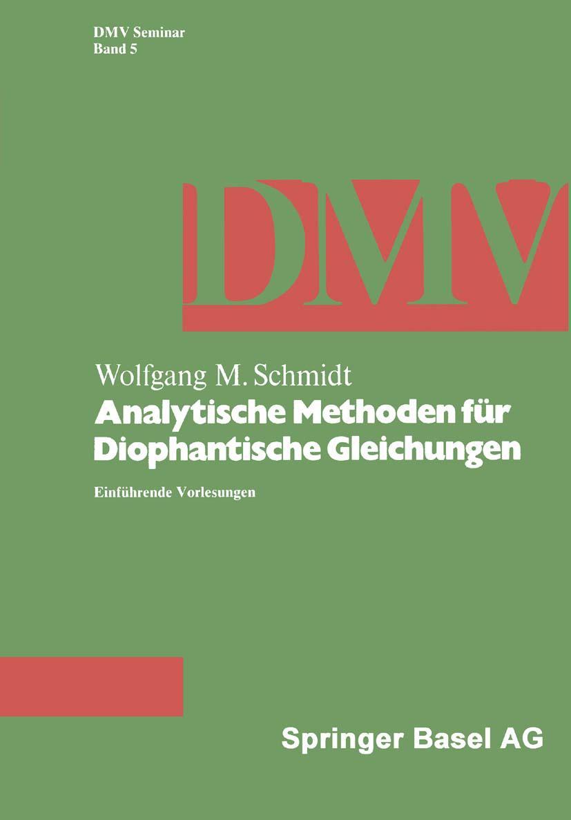 Vorderes Coverbild Analytische Methoden für Diophantische Gleichungen