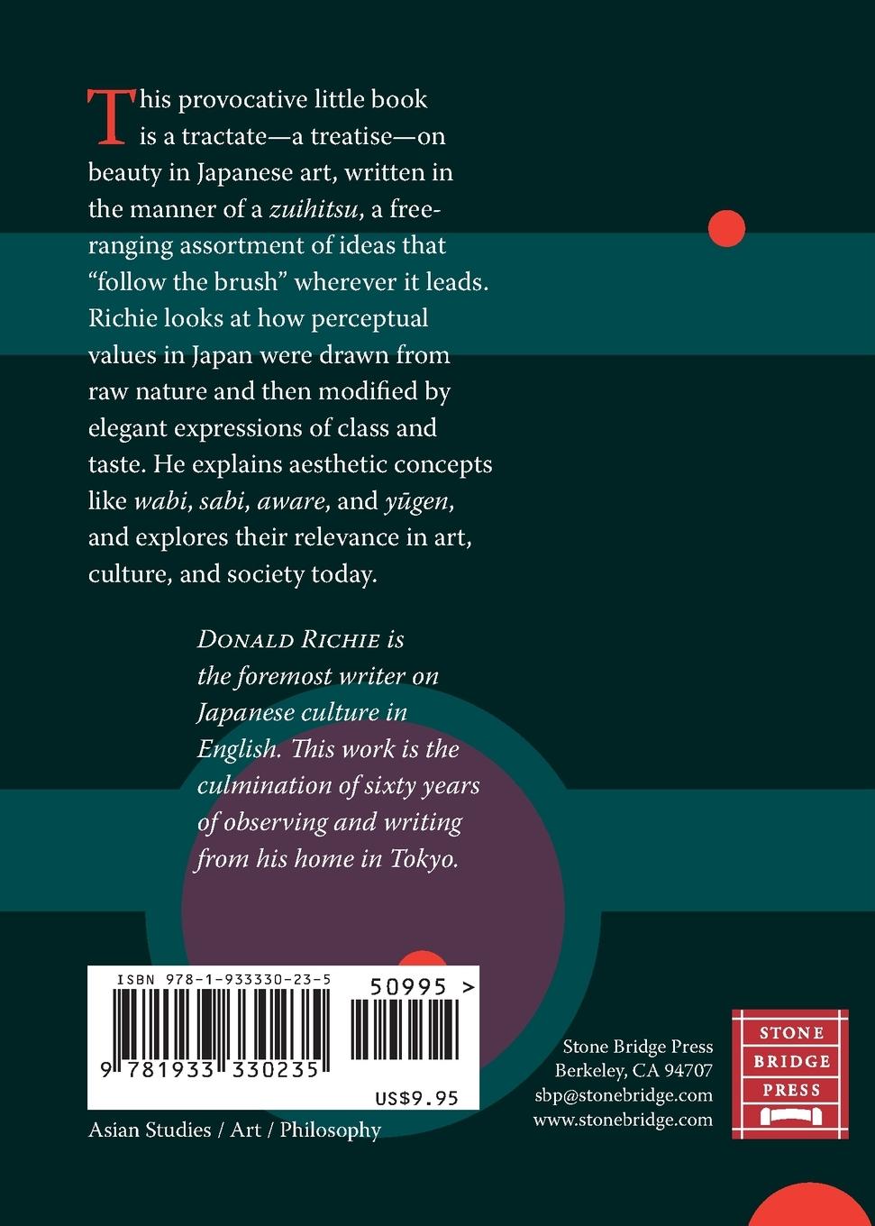 Rückseitencover A Tractate on Japanese Aesthetics