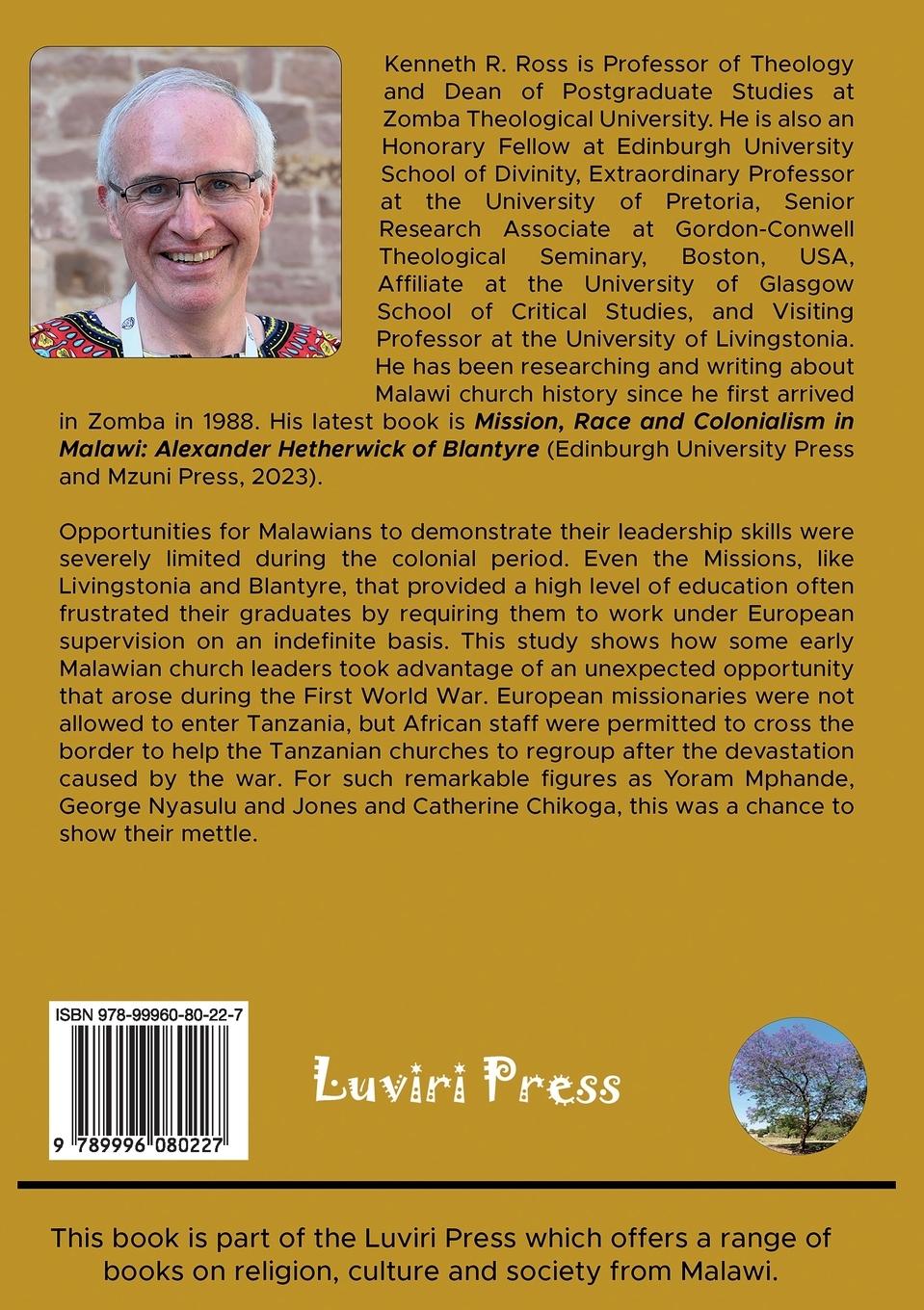 Rückseitencover Malawian Missionaries in Tanzania's Southern Highlands 1916-1928