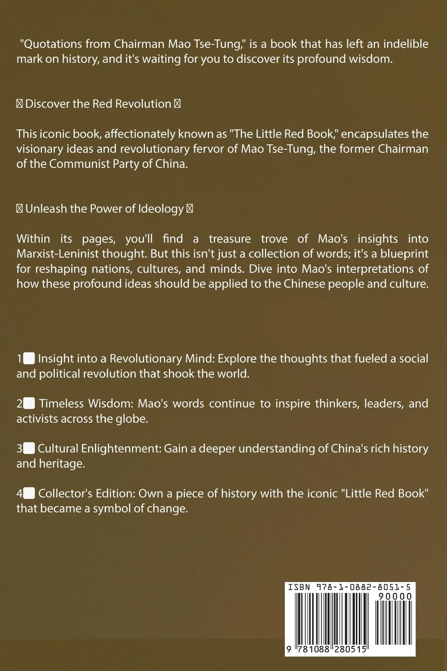 Rückseitencover Quotations from Chairman Mao Tse-Tung