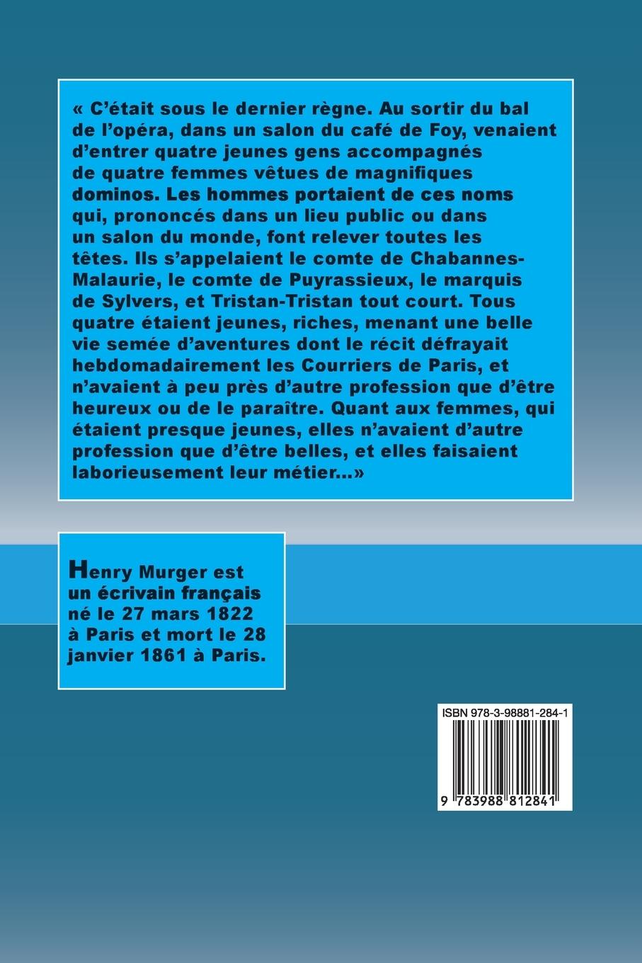 Rückseitencover Scènes de la vie de jeunesse