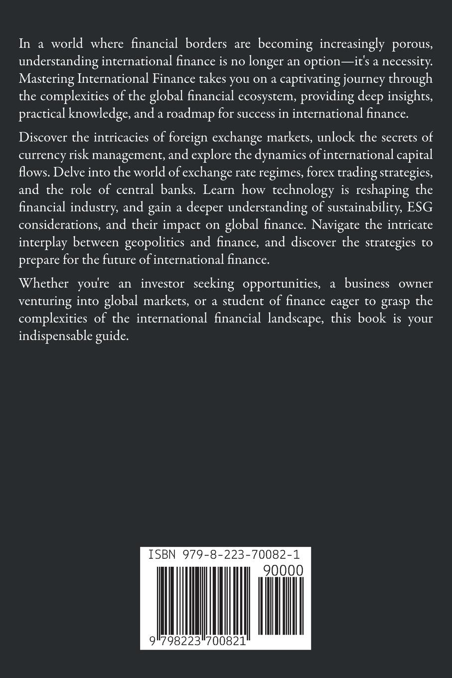 Rückseitencover Mastering International Finance