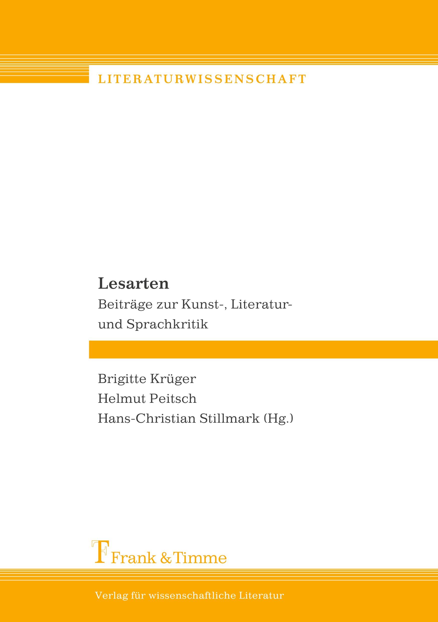 Vorderes Coverbild Lesarten