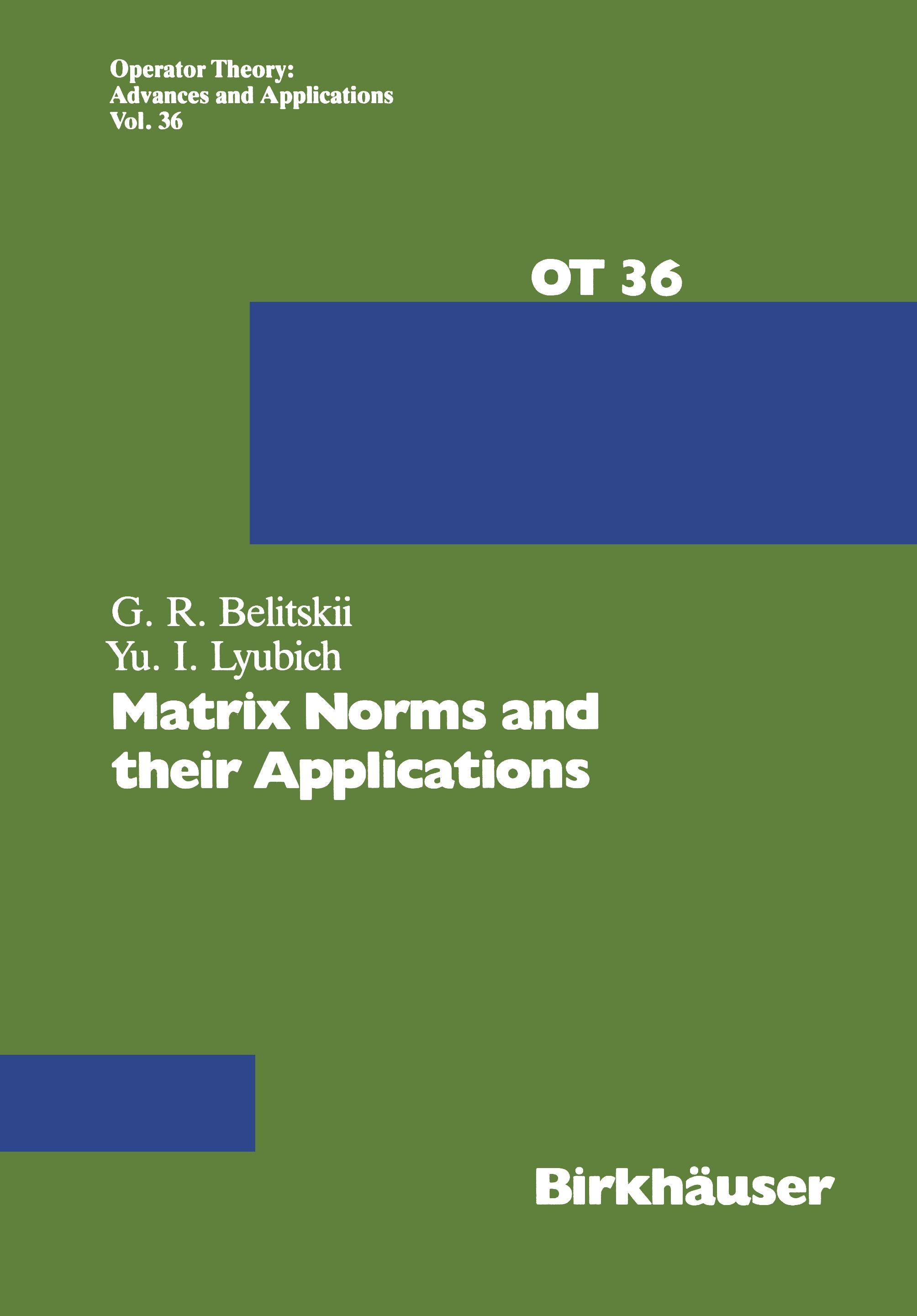 Vorderes Coverbild Matrix Norms and their Applications