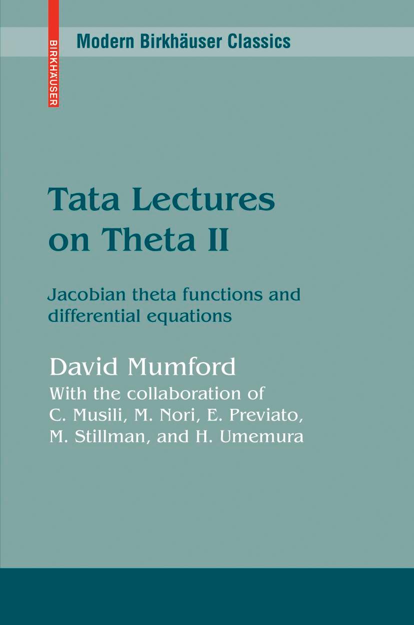 Vorderes Coverbild Tata Lectures on Theta II