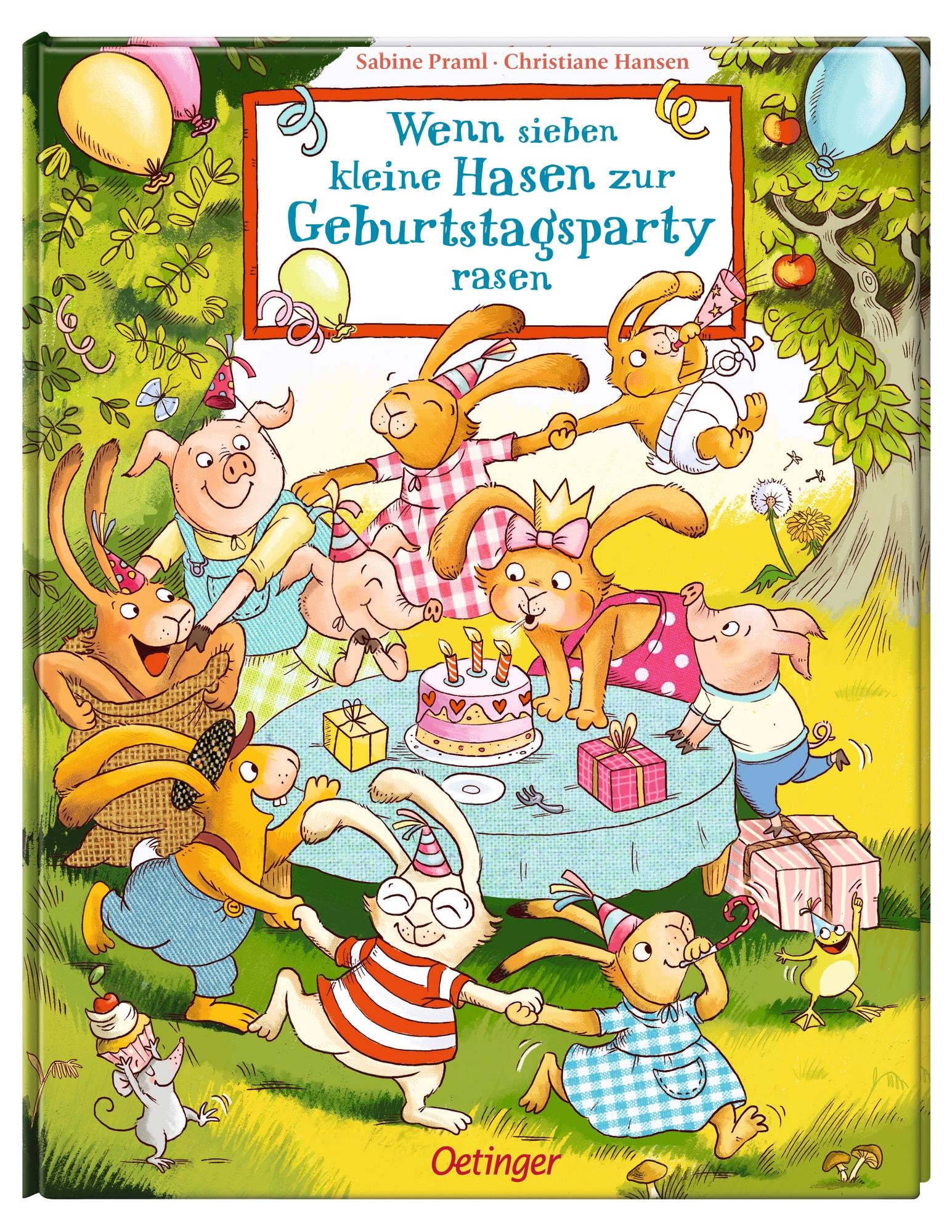Beispielinhalt (Bild) Wenn sieben kleine Hasen zur Geburtstagsparty rasen