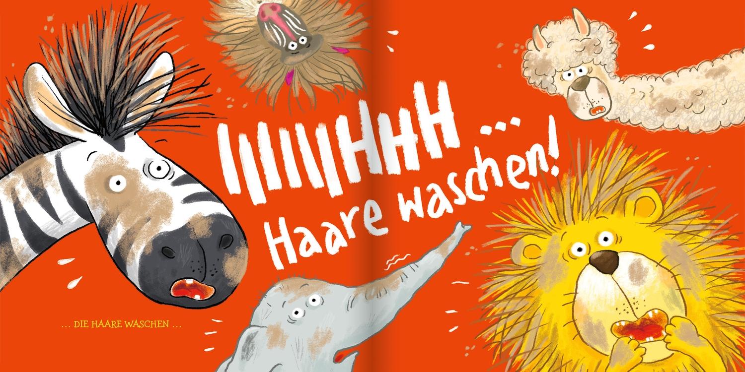 Beispielinhalt (Bild) Nicht die Haare waschen.