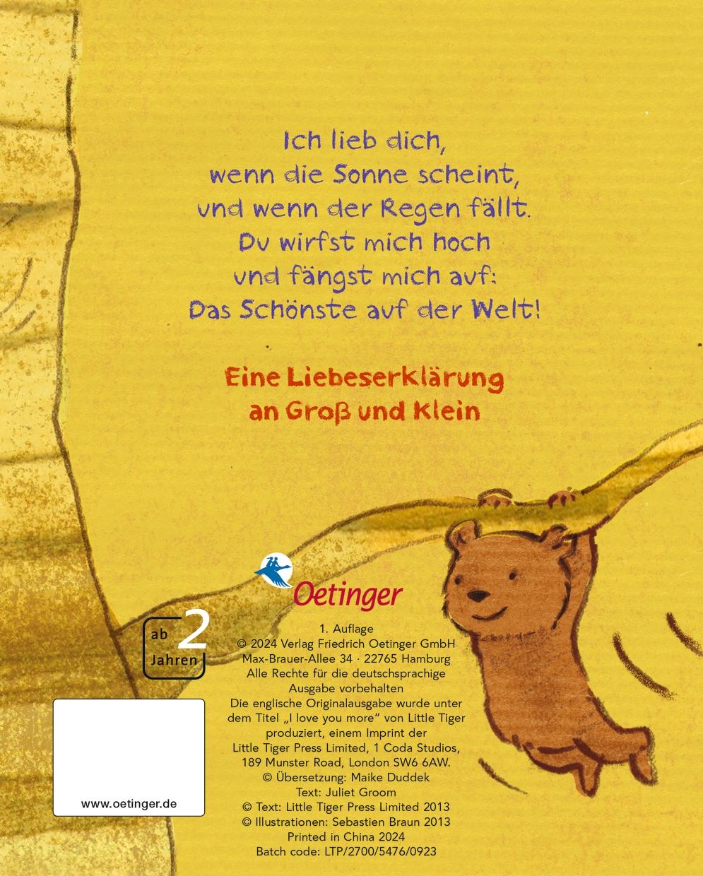 Rückseitencover Ich lieb dich mehr