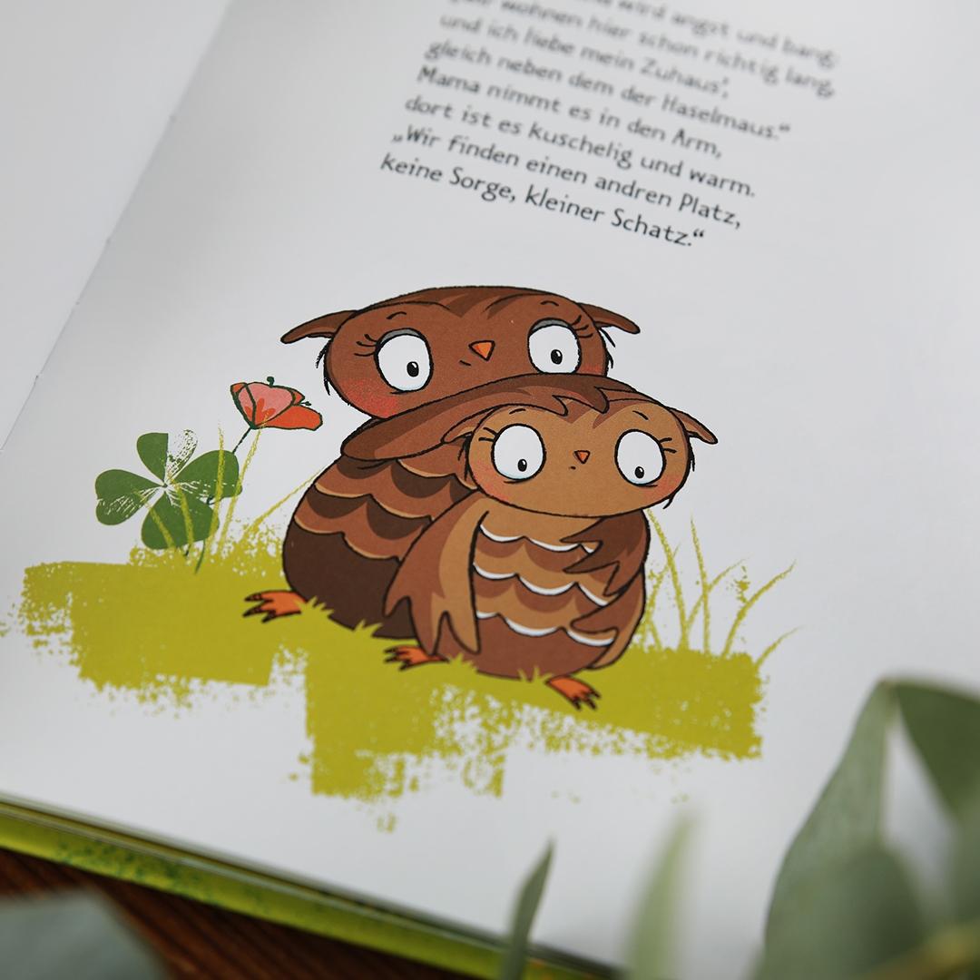 Beispielinhalt (Bild) Die kleine Eule zieht um