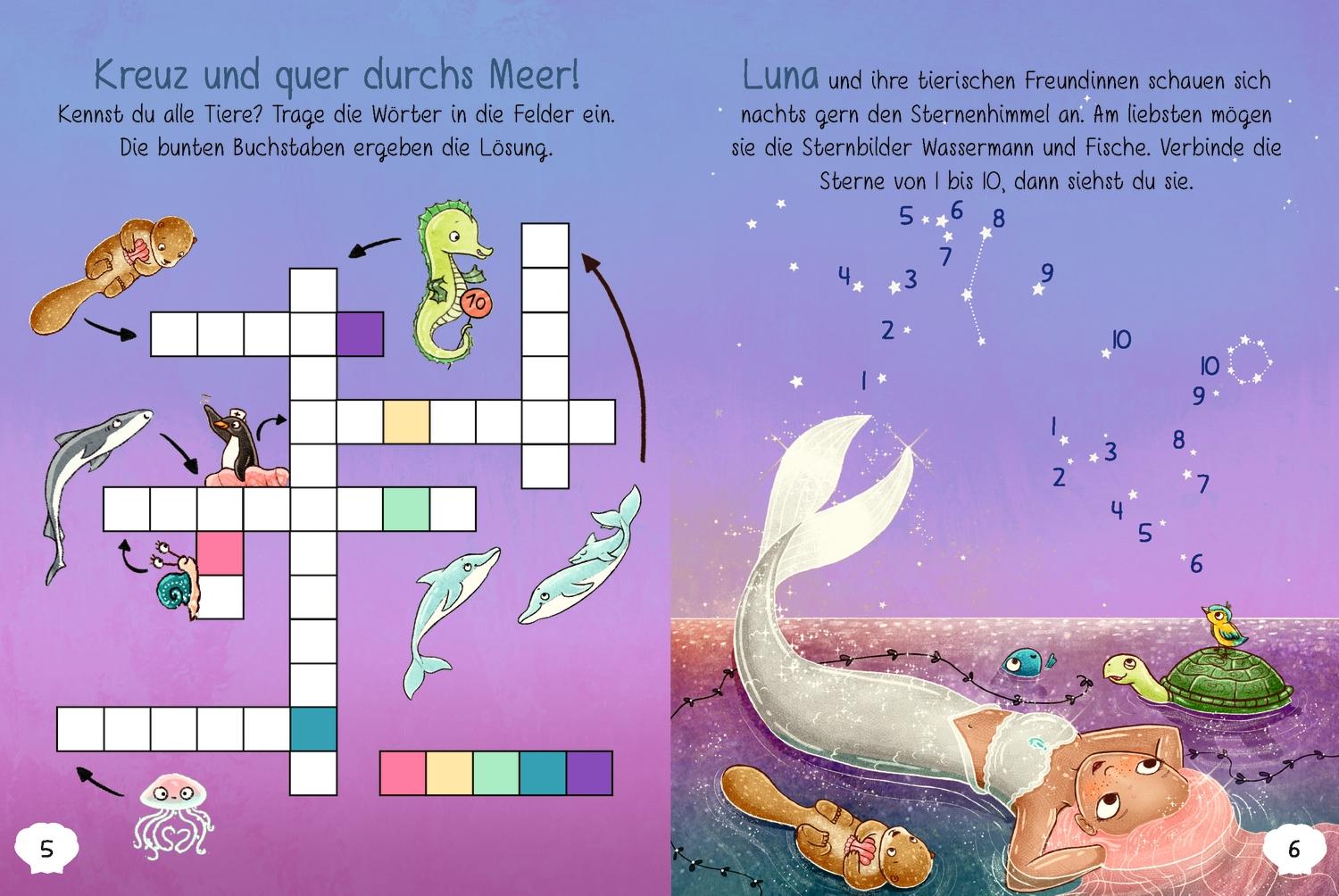 Beispielinhalt (Bild) Meerjungfrauen. Puzzle im Buch. 100 Teile