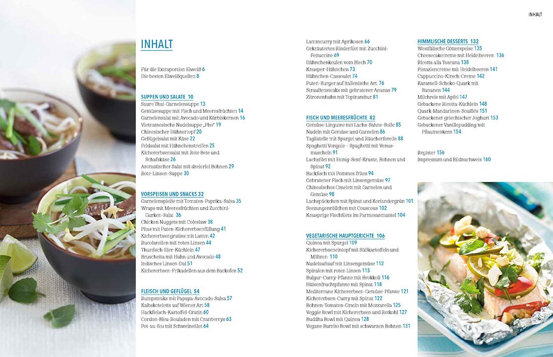 Beispielinhalt (Bild) Proteinreiche Power-Küche