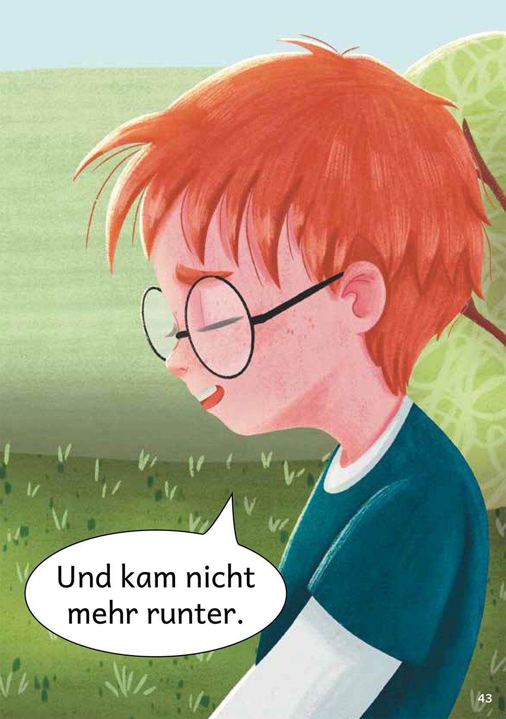 Beispielinhalt (Bild) Lesen mit Ella und Tim - Die Rettung: Erstlesebuch für Kinder mit einfachen Worten und Bildern