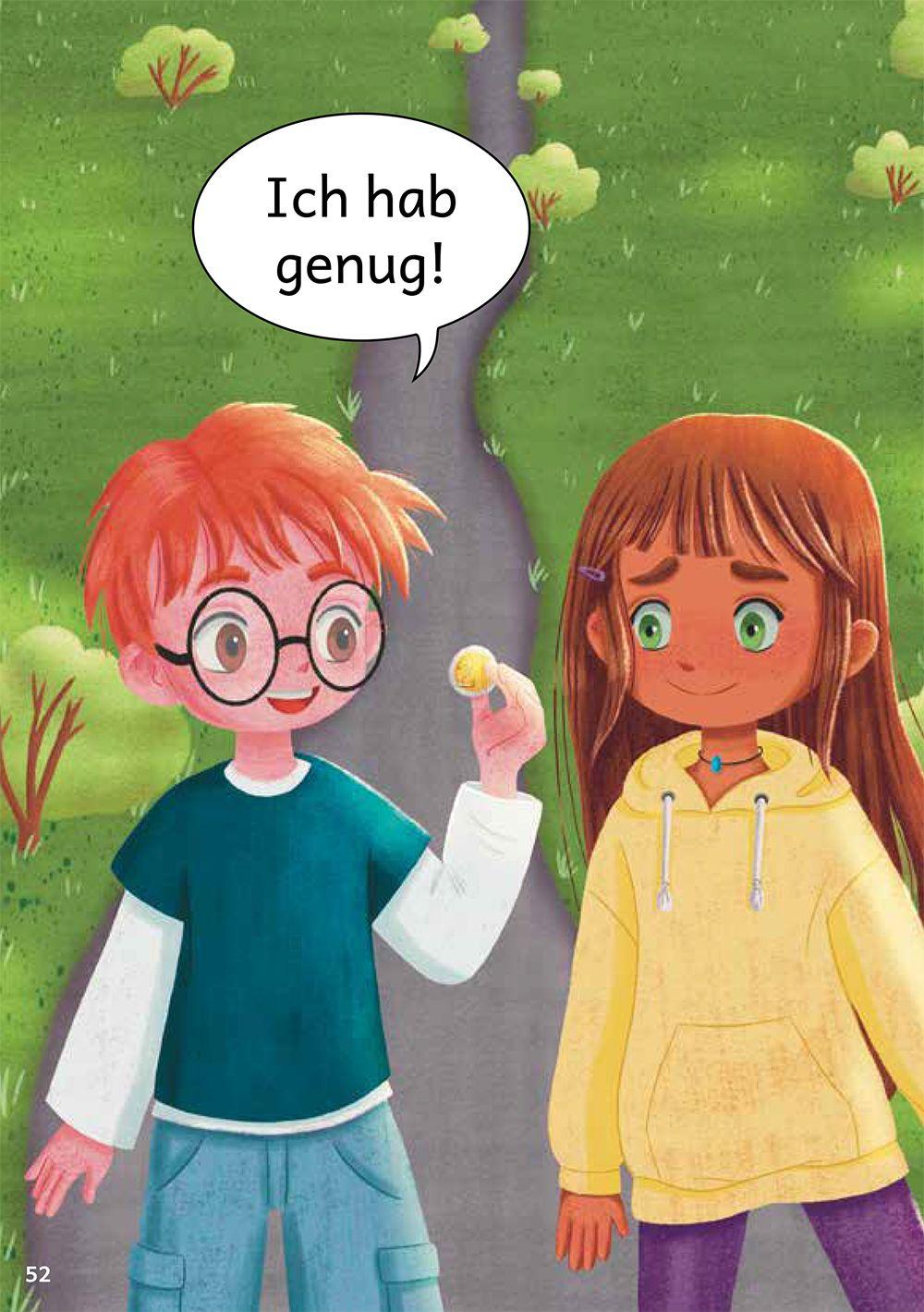 Beispielinhalt (Bild) Lesen mit Ella und Tim - Die Rettung: Erstlesebuch für Kinder mit einfachen Worten und Bildern