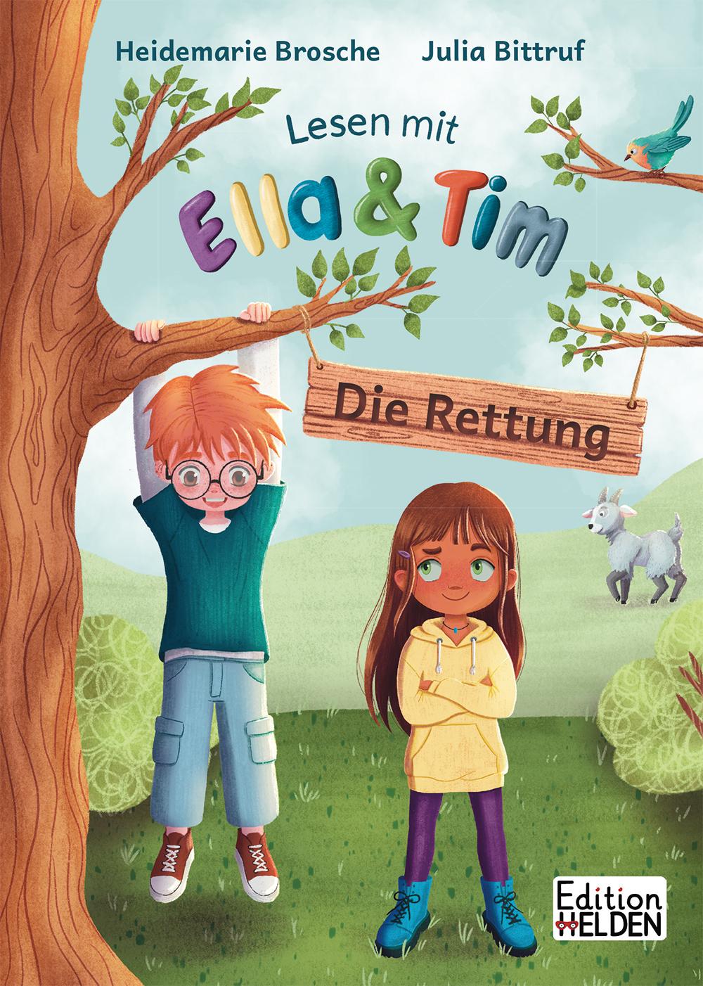 Vorderes Coverbild Lesen mit Ella und Tim - Die Rettung: Erstlesebuch für Kinder mit einfachen Worten und Bildern
