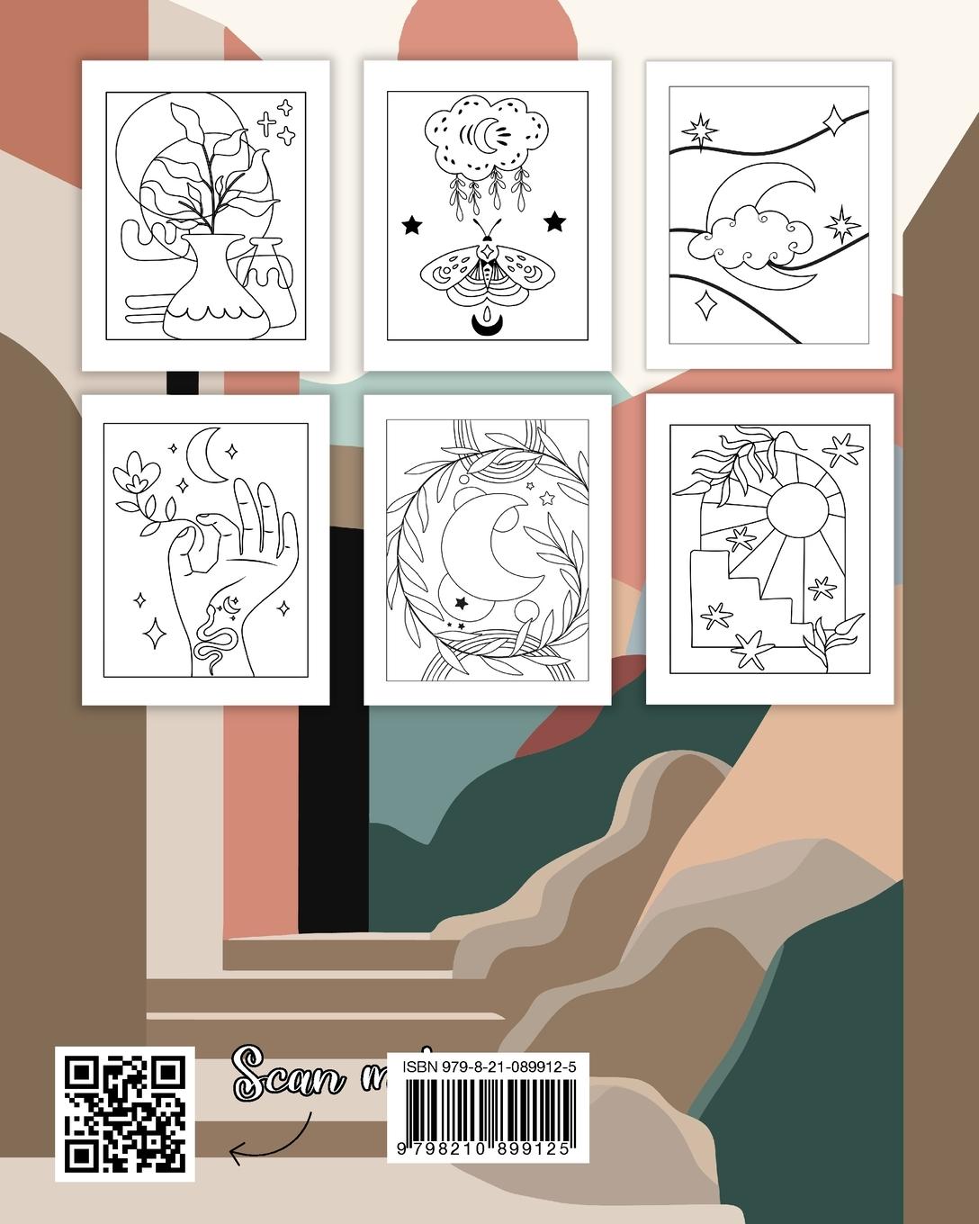 Rückseitencover Minimalist Art Coloring Book