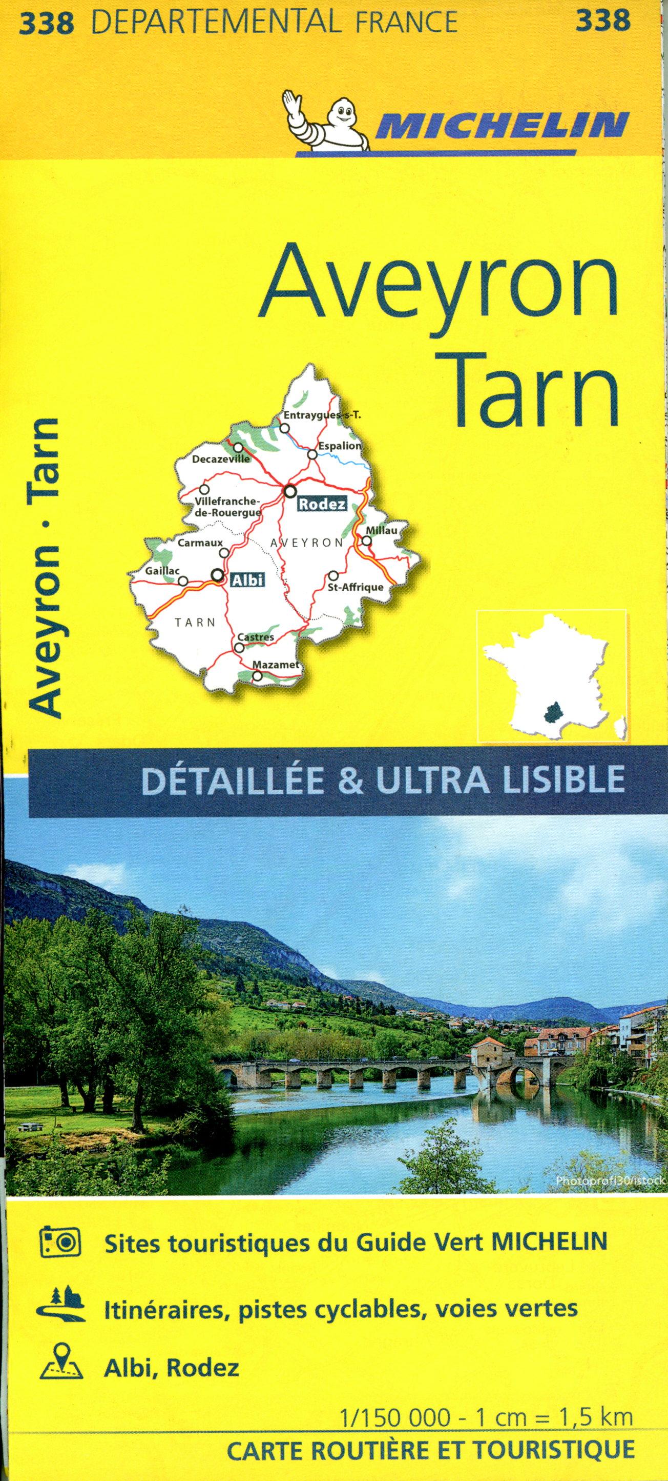 Vorderes Coverbild Michelin Local Map 338 Aveyron - Tarn