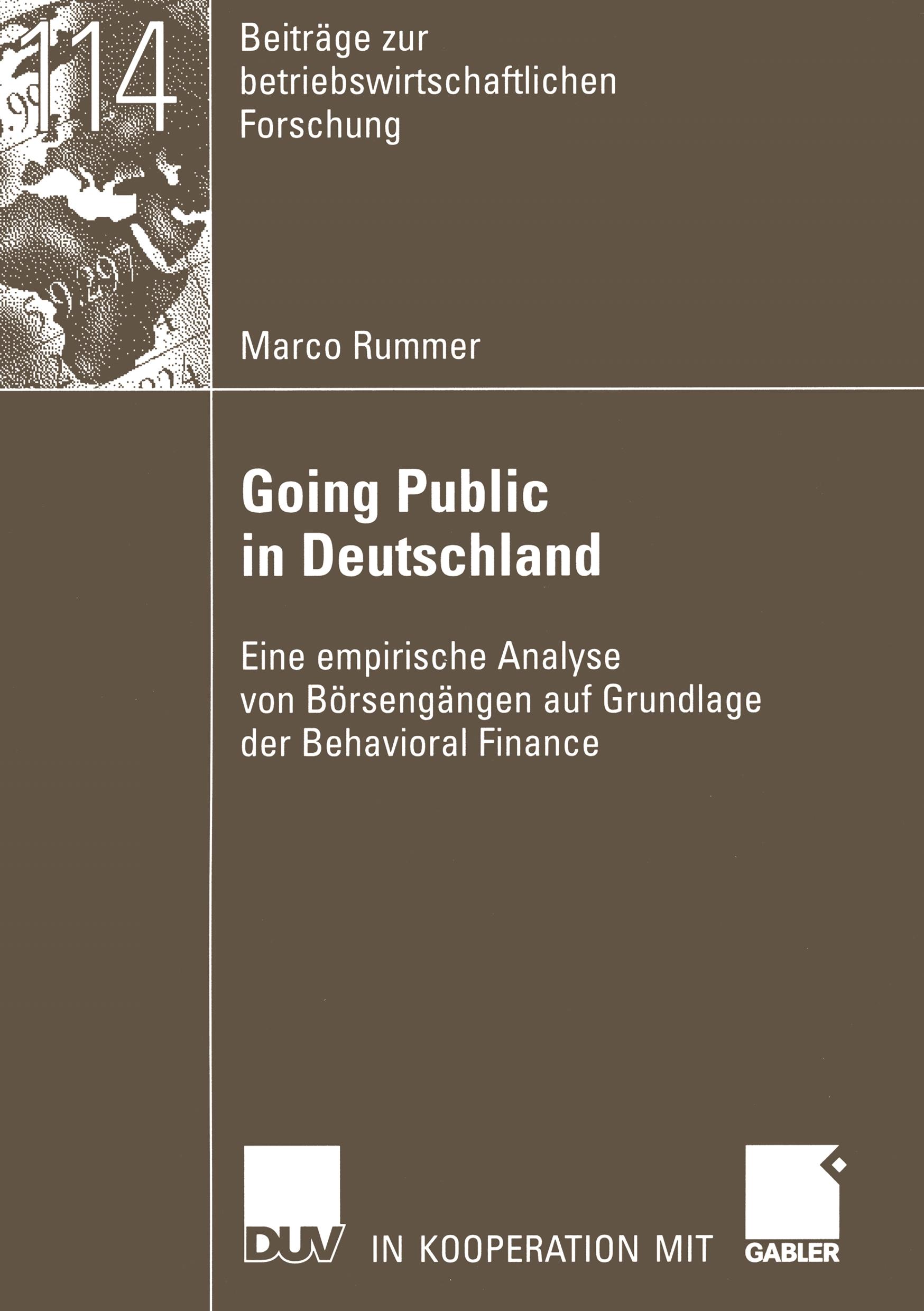 Vorderes Coverbild Going Public in Deutschland